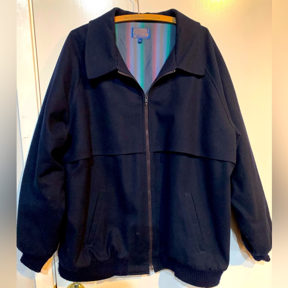 Vintage Pendleton 100% Virgin Wool. 2X tall Dark Navy Blue